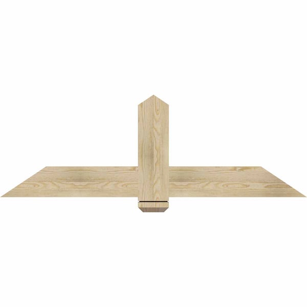 Ekena Millwork Eugene Rough Sawn Timber Gable Bracket, Douglas Fir, 60"W x 20"H x 2"D x 6"F, 8/12 Pitch GBW060X20X0206EUG00RDF - main